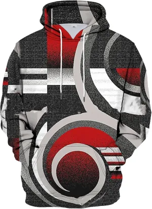 Hoodies For Men Graphic Oversized Lightweight Print Plush Warm Fleece Casual Pocket Winter Coat Fleece