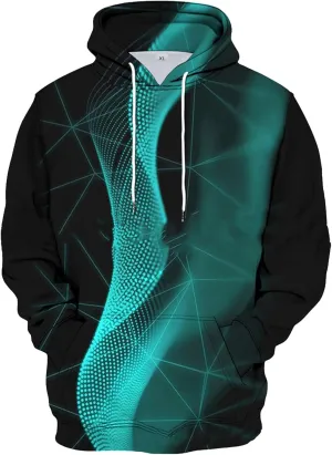 Hoodies For Men Graphic Oversized Lightweight Print Plush Warm Fleece Casual Pocket Winter Coat Fleece