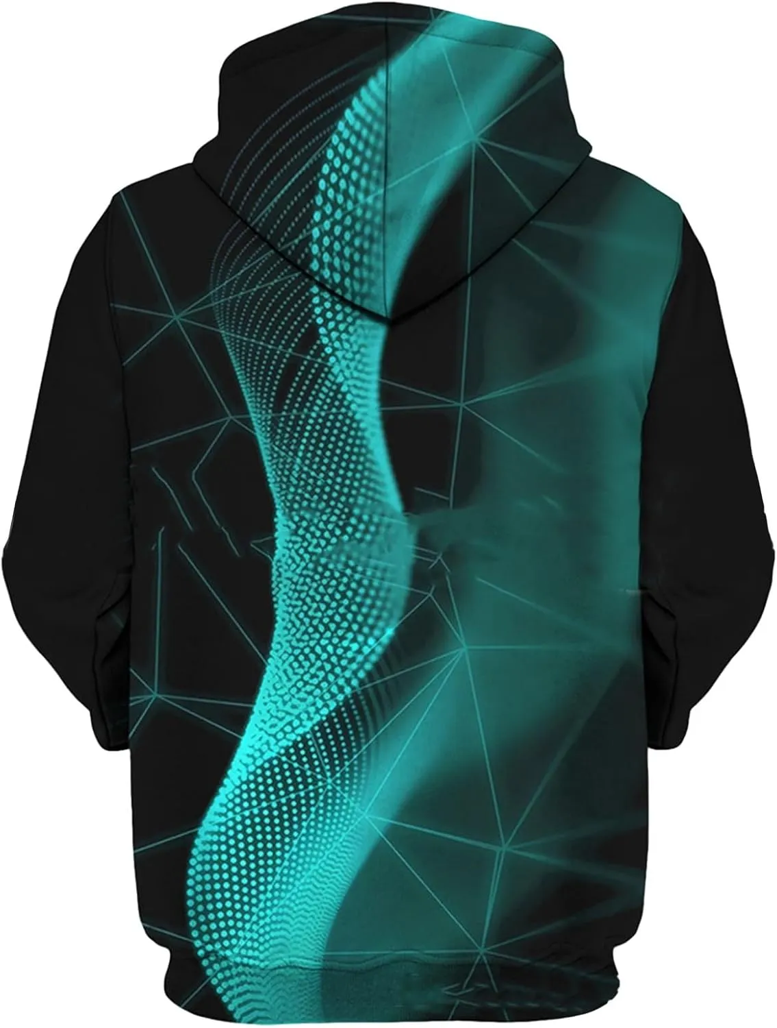 Hoodies For Men Graphic Oversized Lightweight Print Plush Warm Fleece Casual Pocket Winter Coat Fleece
