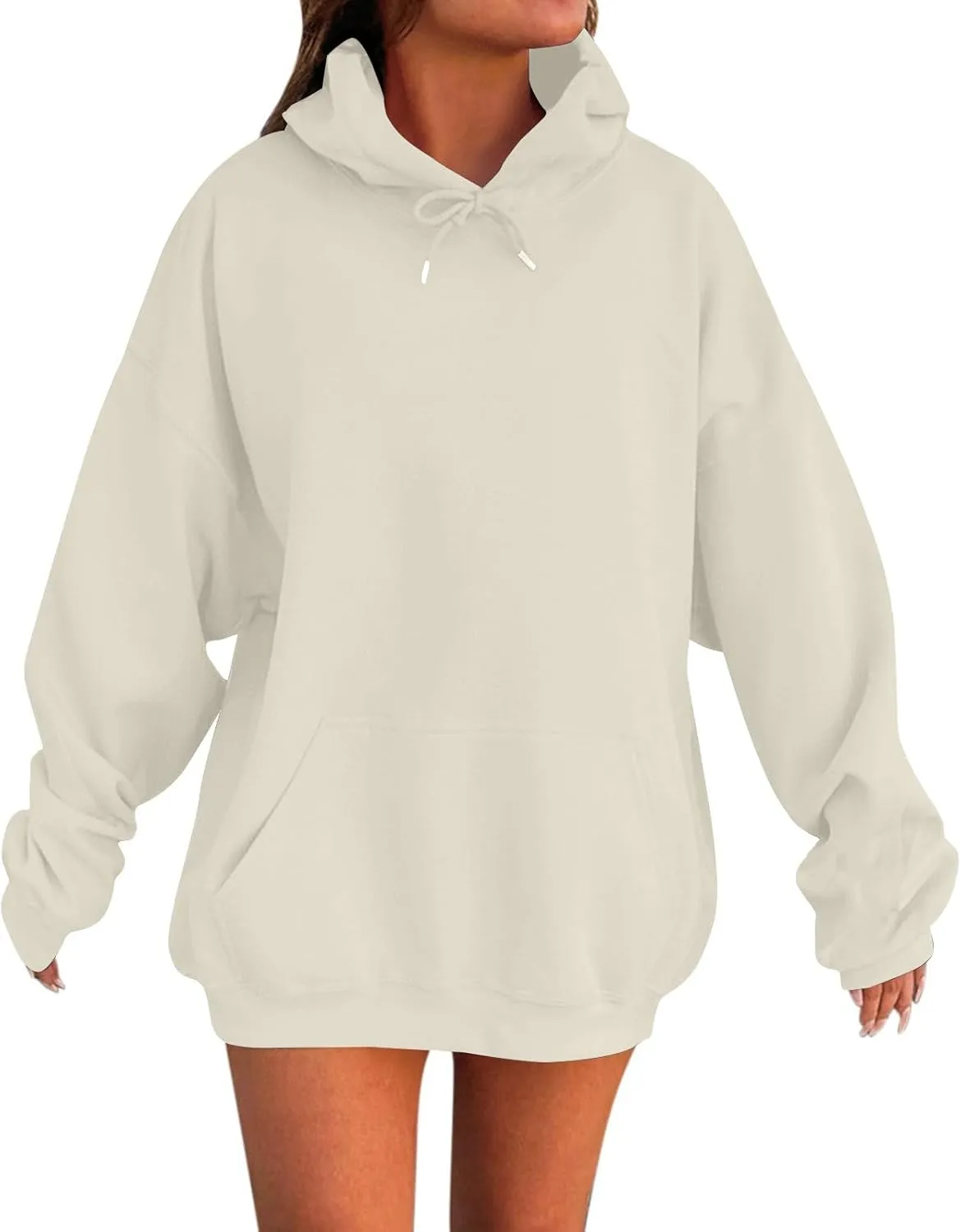 Hoodies for Women Oversized Fleece Hoodies Comfort Long Sleeve Basic Pullover Sweatshirt Casual Fall Sweatshirts
