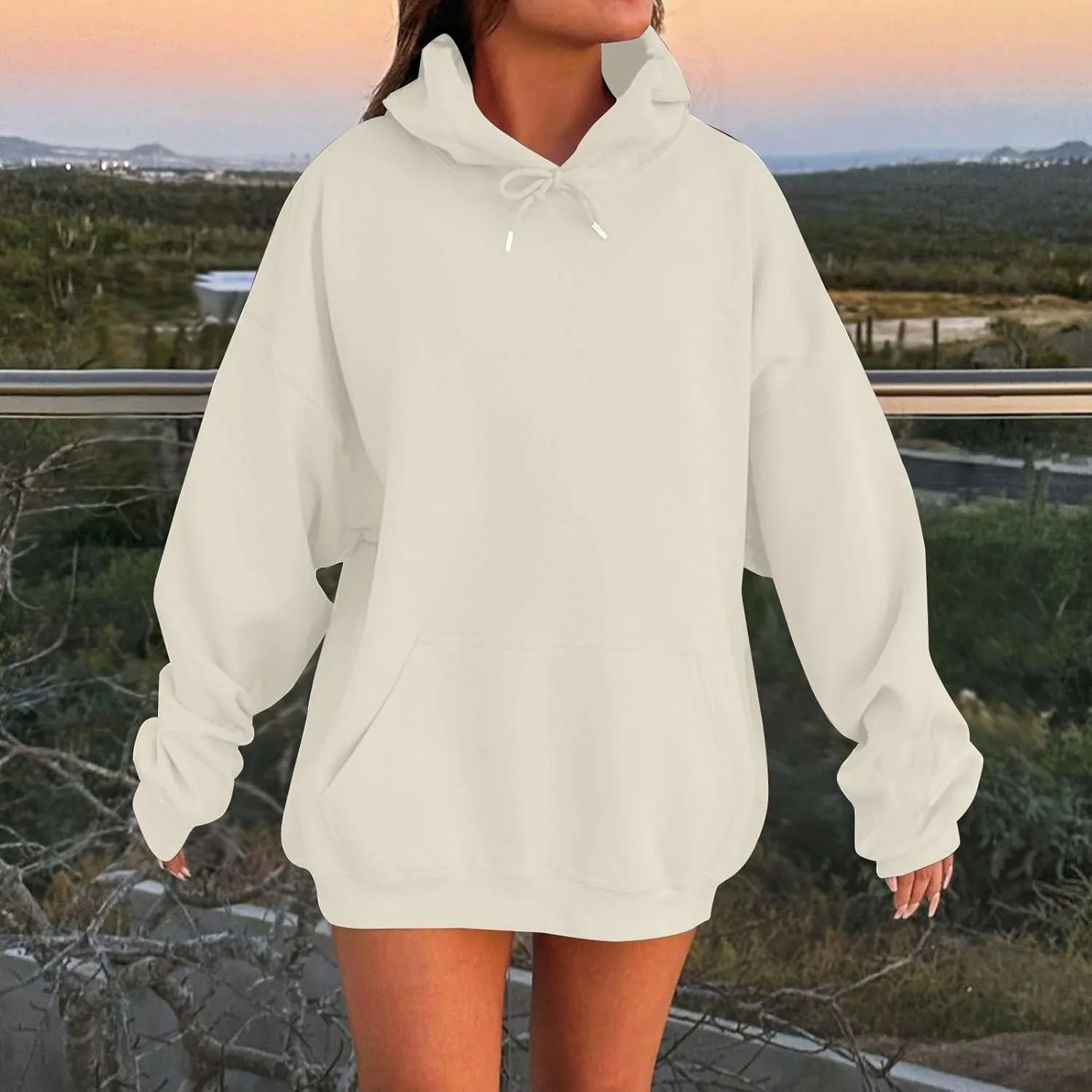 Hoodies for Women Oversized Fleece Hoodies Comfort Long Sleeve Basic Pullover Sweatshirt Casual Fall Sweatshirts