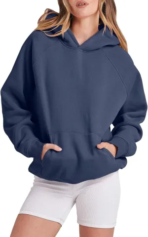 iLH Womens Classic Pullover Hoodies Lightweight Kangaroo Pocket Hooded Sweatshirts For Women Fall Leisure Outdoor Sweatshirt