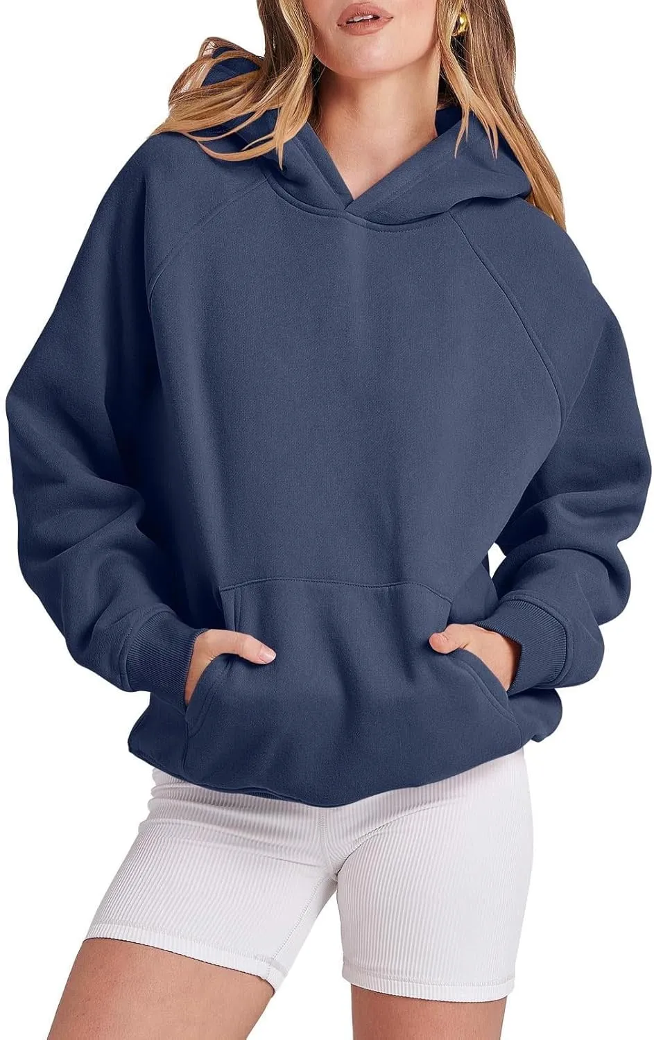 iLH Womens Classic Pullover Hoodies Lightweight Kangaroo Pocket Hooded Sweatshirts For Women Fall Leisure Outdoor Sweatshirt