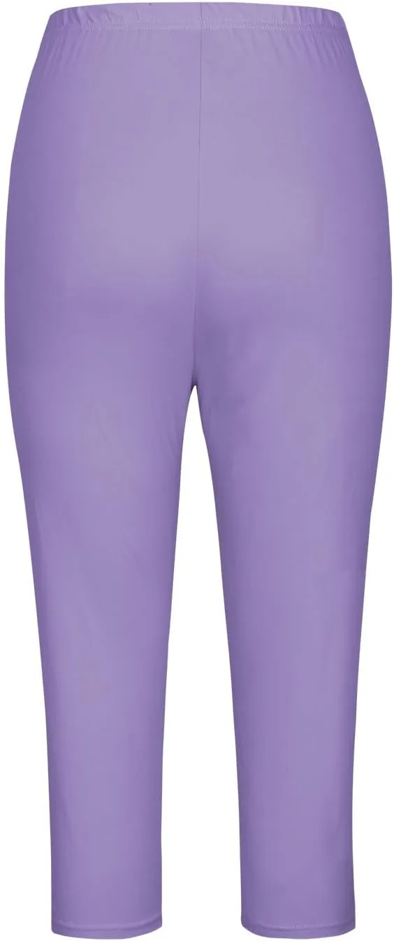 Lace Cropped Trousers for Women 3/4 Length Pants Ladies High Waist Cropped Leggings Lounge Yoga Pants Beach Trousers