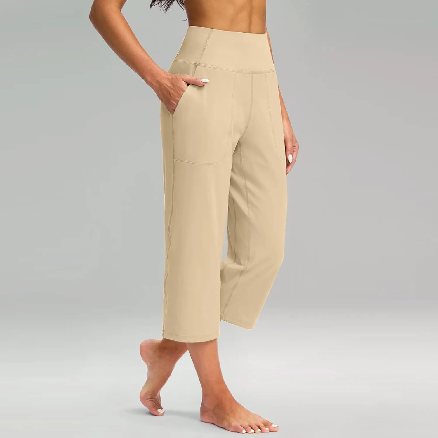 LCMTWX Cargo Pants Women Cropped Elastic Pants for Women Fashion Casual Fashion Shorts Women's Capris and Cropped Pants