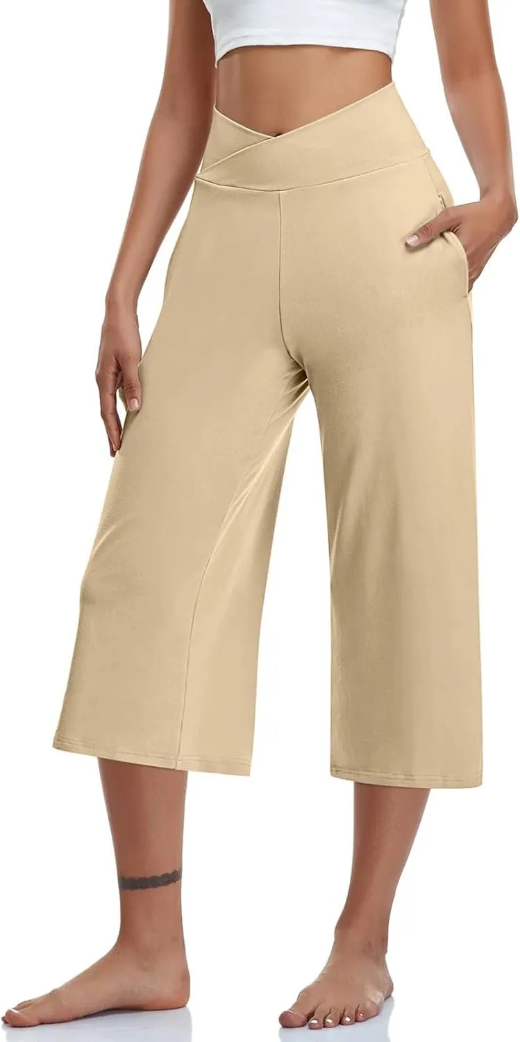 LCMTWX Cargo Pants Women Cropped Elastic Pants for Women Fashion Casual Fashion Shorts Women's Capris and Cropped Pants