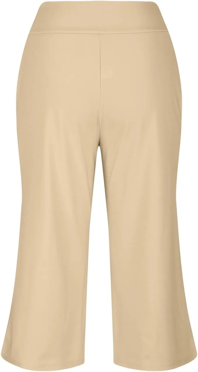 LCMTWX Cargo Pants Women Cropped Elastic Pants for Women Fashion Casual Fashion Shorts Women's Capris and Cropped Pants