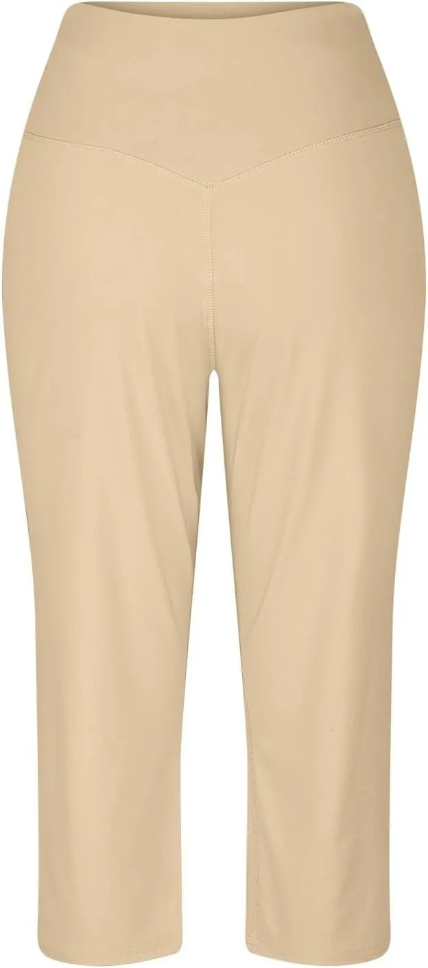 LCMTWX Cargo Pants Women Cropped Elastic Pants for Women Fashion Casual Fashion Shorts Women's Capris and Cropped Pants
