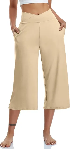 LCMTWX Cargo Pants Women Cropped Elastic Pants for Women Fashion Casual Fashion Shorts Women's Capris and Cropped Pants