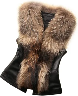 LCMTWX Fur Coats For Women Faux Women Blends Outwear Vest Coat Jacket Winter Women's Coat Fur Jackets For Women Pink Fur