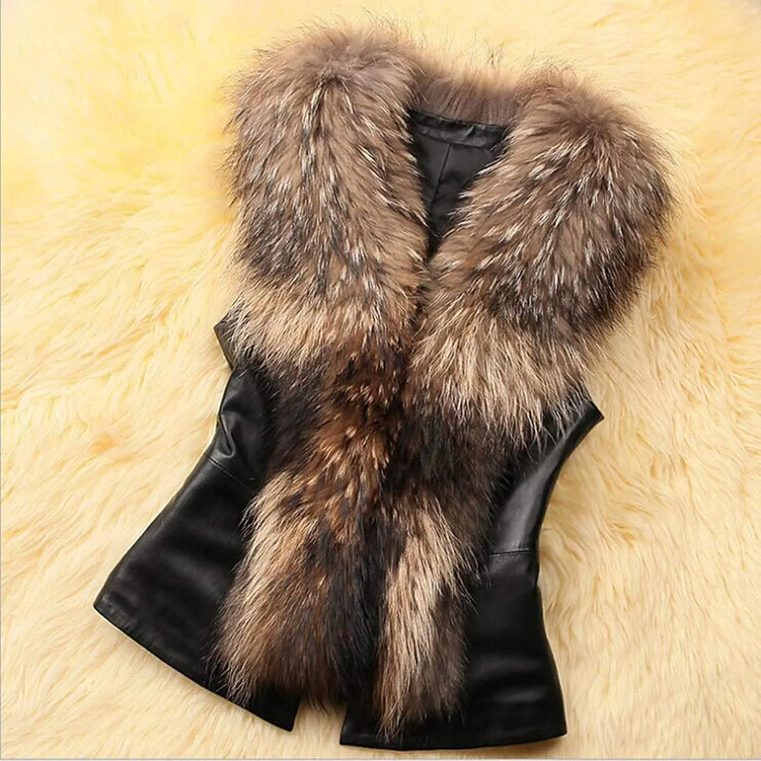 LCMTWX Fur Coats For Women Faux Women Blends Outwear Vest Coat Jacket Winter Women's Coat Fur Jackets For Women Pink Fur