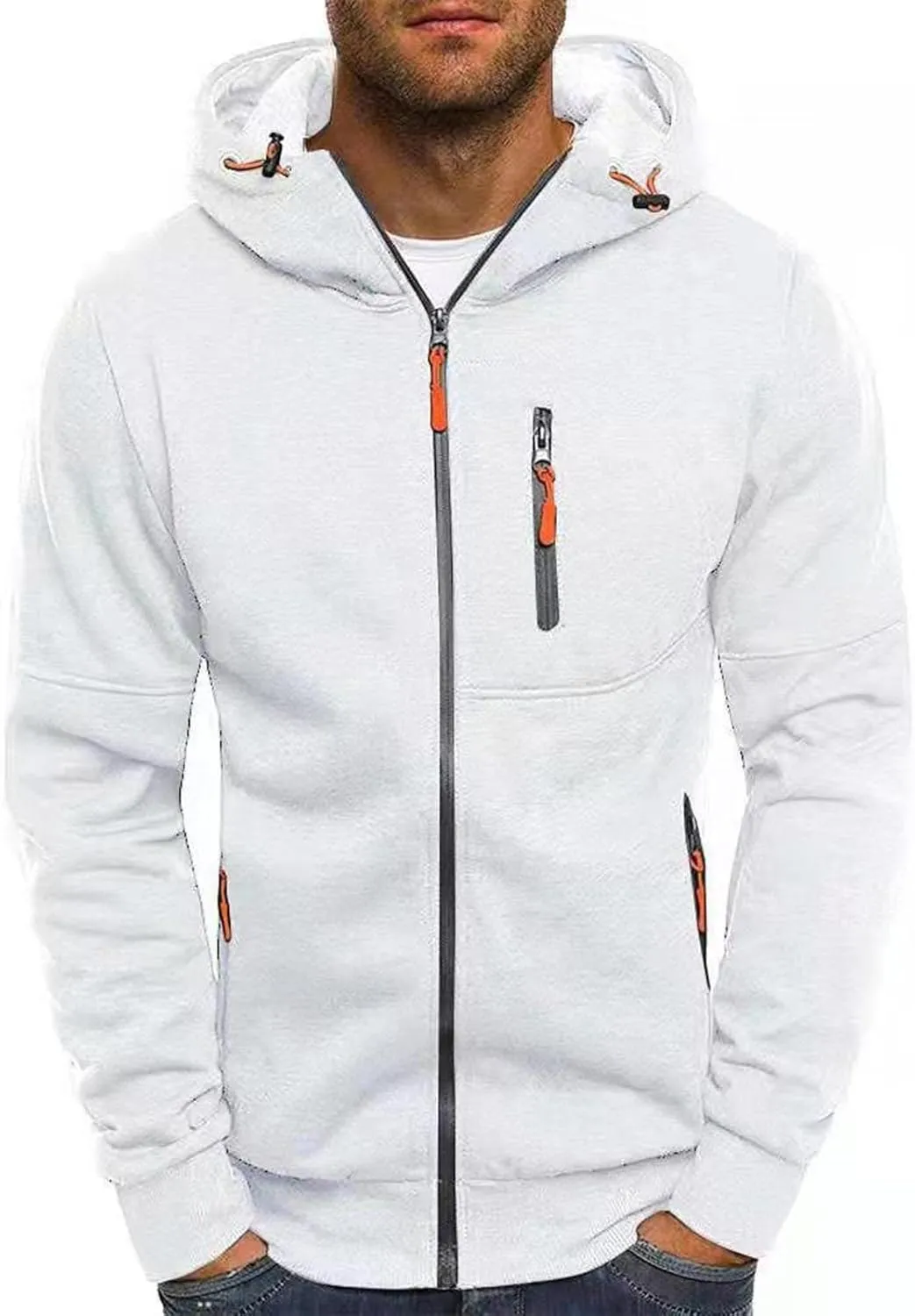LCMTWX Men Hoodies Casual Hoodies for Men Casual Slim Sleeve Hooded Long Christmas Men's Men's Full Zip Long Sleeve Men