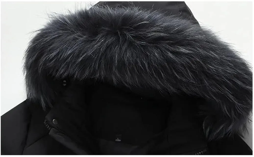 Long Down Jacket Men Winter Windproof Winter Coats Hooded Puffer Jacket Men Down Coats