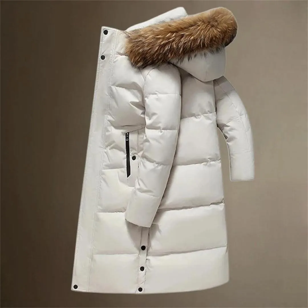 Long Down Jacket Men Winter Windproof Winter Coats Hooded Puffer Jacket Men Down Coats