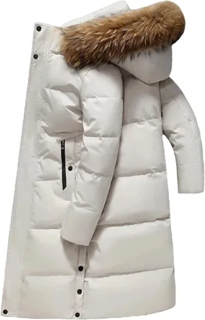 Long Down Jacket Men Winter Windproof Winter Coats Hooded Puffer Jacket Men Down Coats