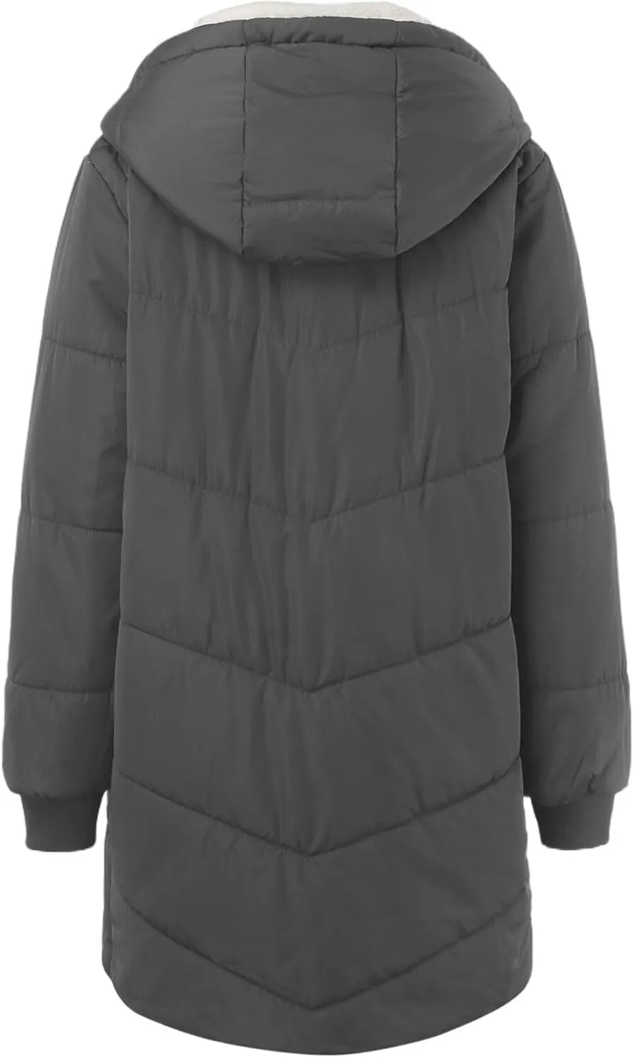 Long Puffer Coat for Women Winter Thickened Down Jacket Warm Down Jacket Hooded Outwear Cotton Jacket with Pockets