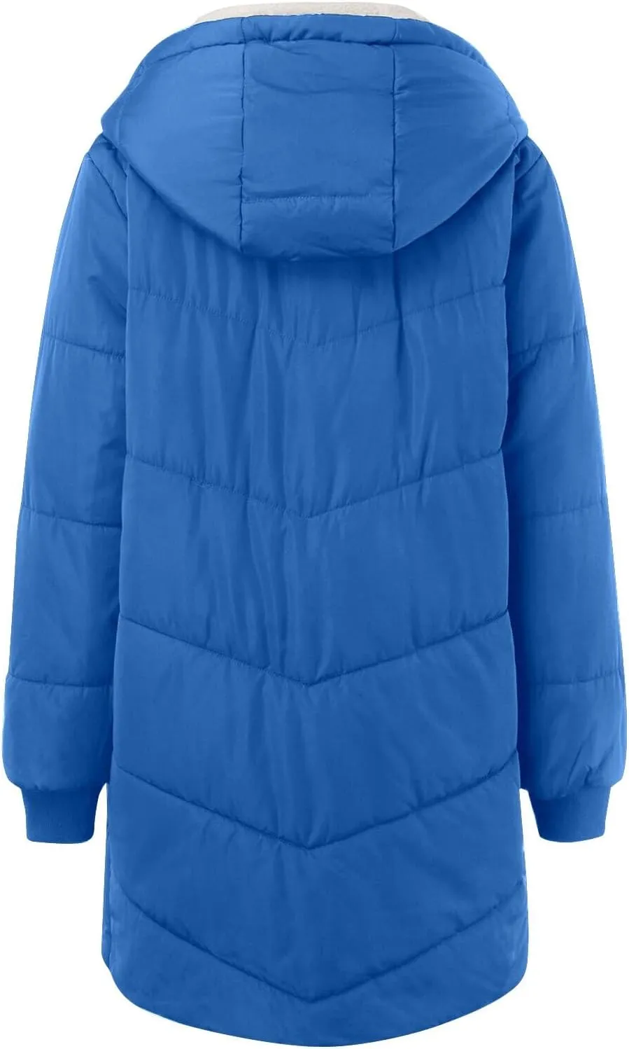 Long Puffer Coat for Women Winter Thickened Down Jacket Warm Down Jacket Hooded Outwear Cotton Jacket with Pockets