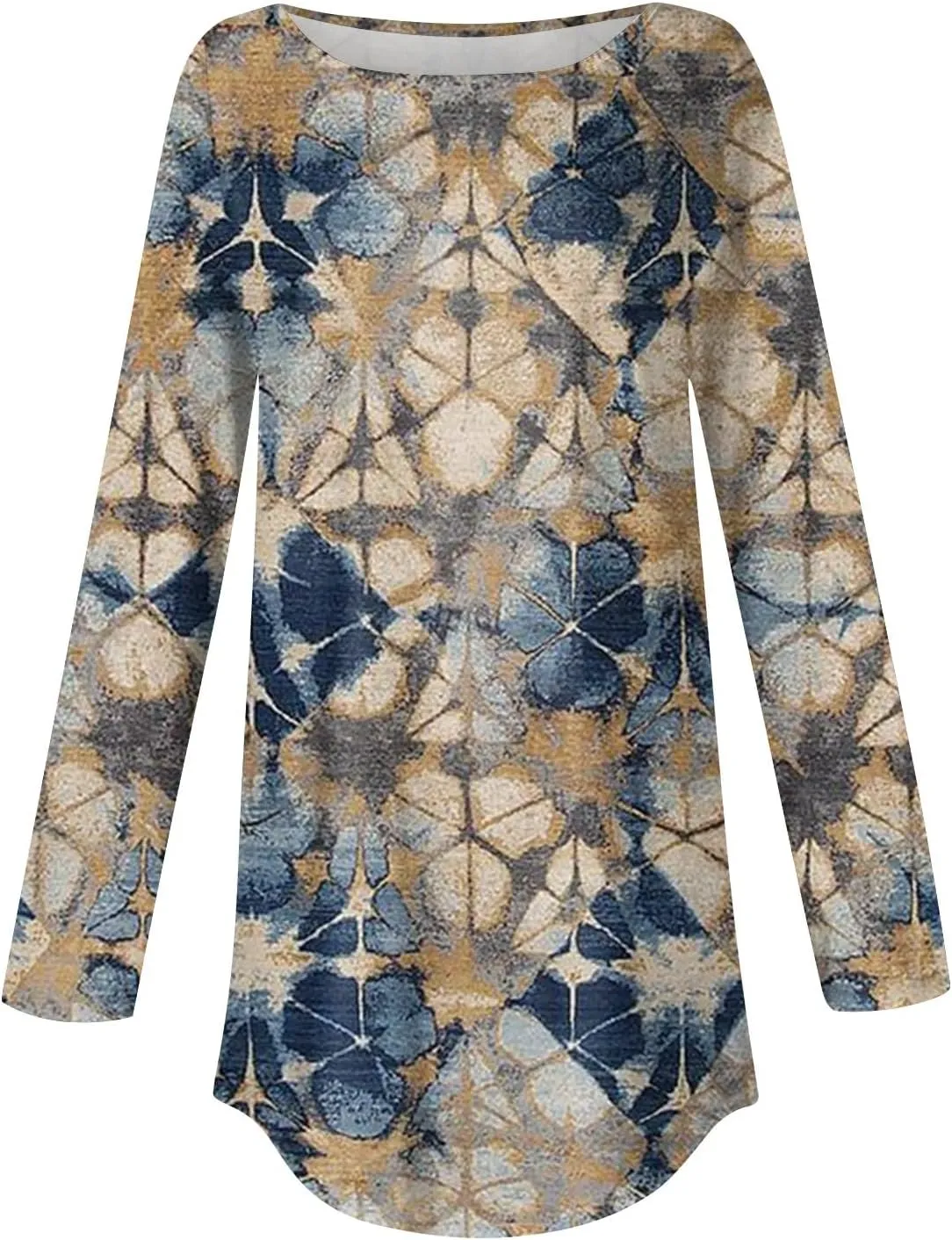 Long Sleeve T Shirts for Women Crewneck Printed Shirt Casual Pullovers Tunic Fashion Tops Comfy Fall Sweatshirts
