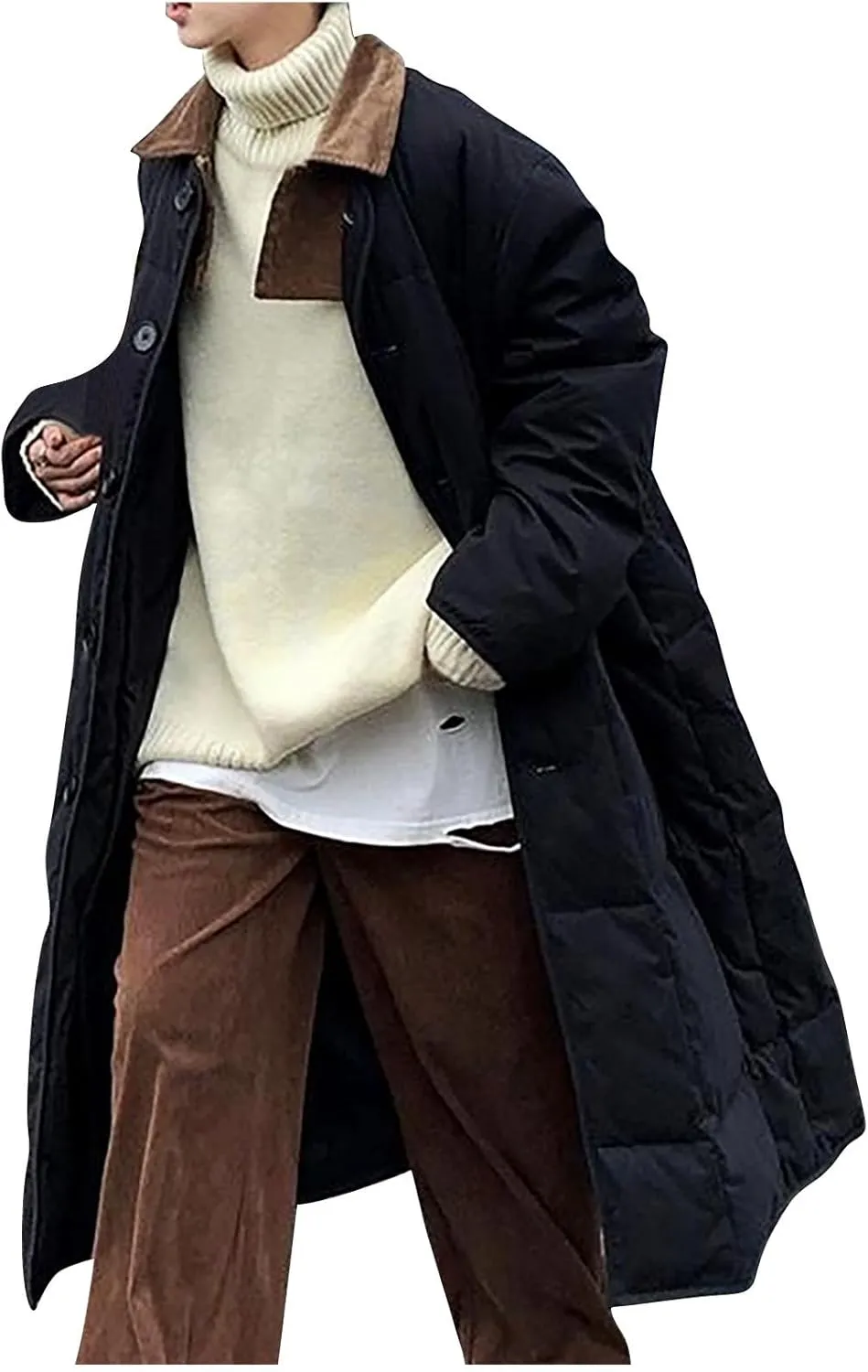 Long Winter Coats for Women Button Down Windbreaker Puffer Parkas Coats Cold Weather Warm Baggy Down Jacket Outerwear