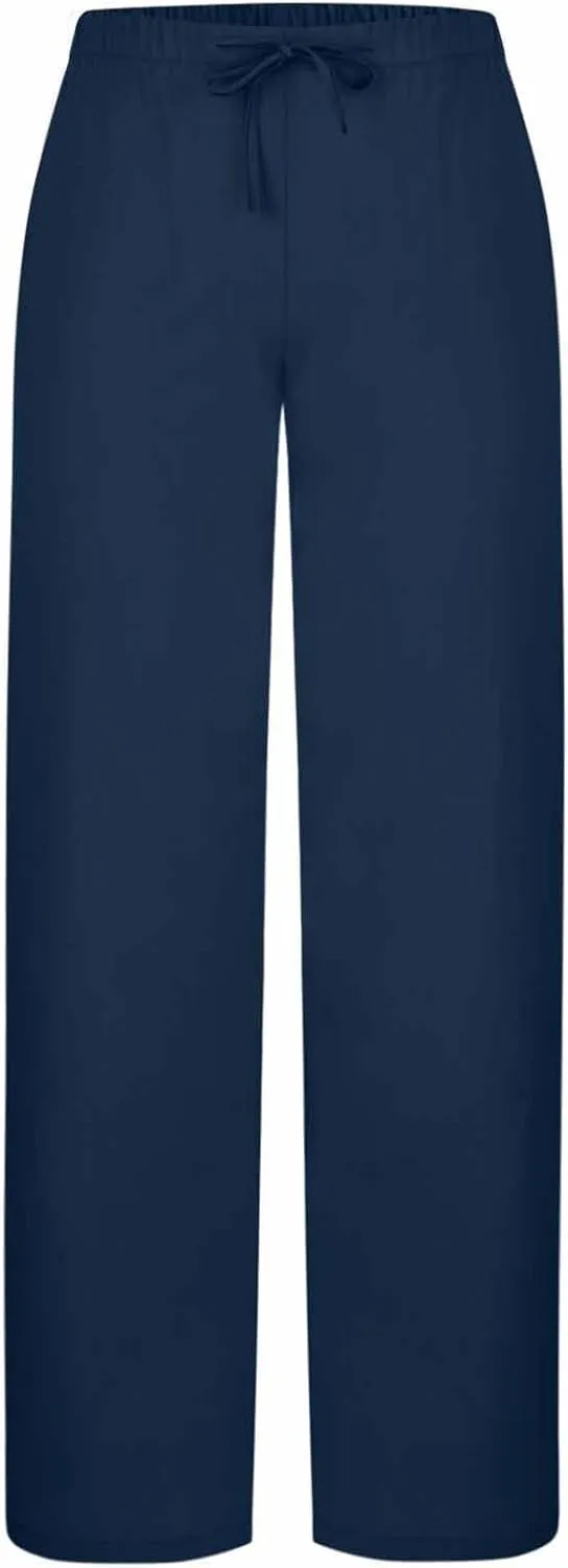 Lounge Pants Women Flowy Beach Pants Linen Palazzo Pants Summer Elastic Pants Workout Soft Pants Long Trousers
