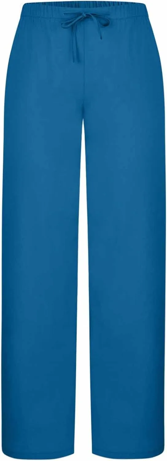 Lounge Pants Women Flowy Beach Pants Linen Palazzo Pants Summer Elastic Pants Workout Soft Pants Long Trousers