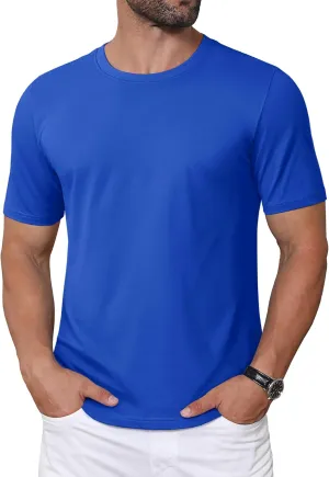 MAGCOMSEN Men's T-Shirts Short Sleeve Crew Neck Cotton Tshirts Casual Summer T Shirts Classic Basic Tees