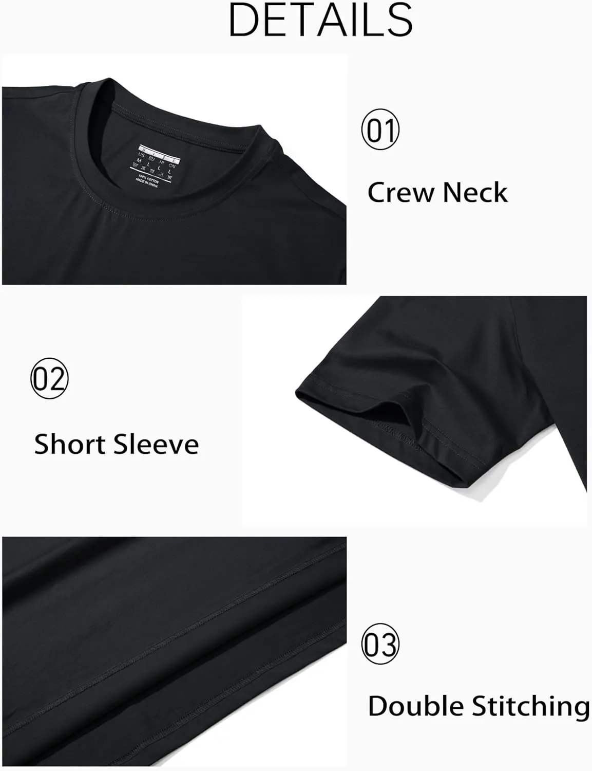 MAGCOMSEN Men's T-Shirts Short Sleeve Crew Neck Cotton Tshirts Casual Summer T Shirts Classic Basic Tees
