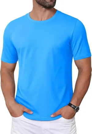 MAGCOMSEN Men's T-Shirts Short Sleeve Crew Neck Cotton Tshirts Casual Summer T Shirts Classic Basic Tees