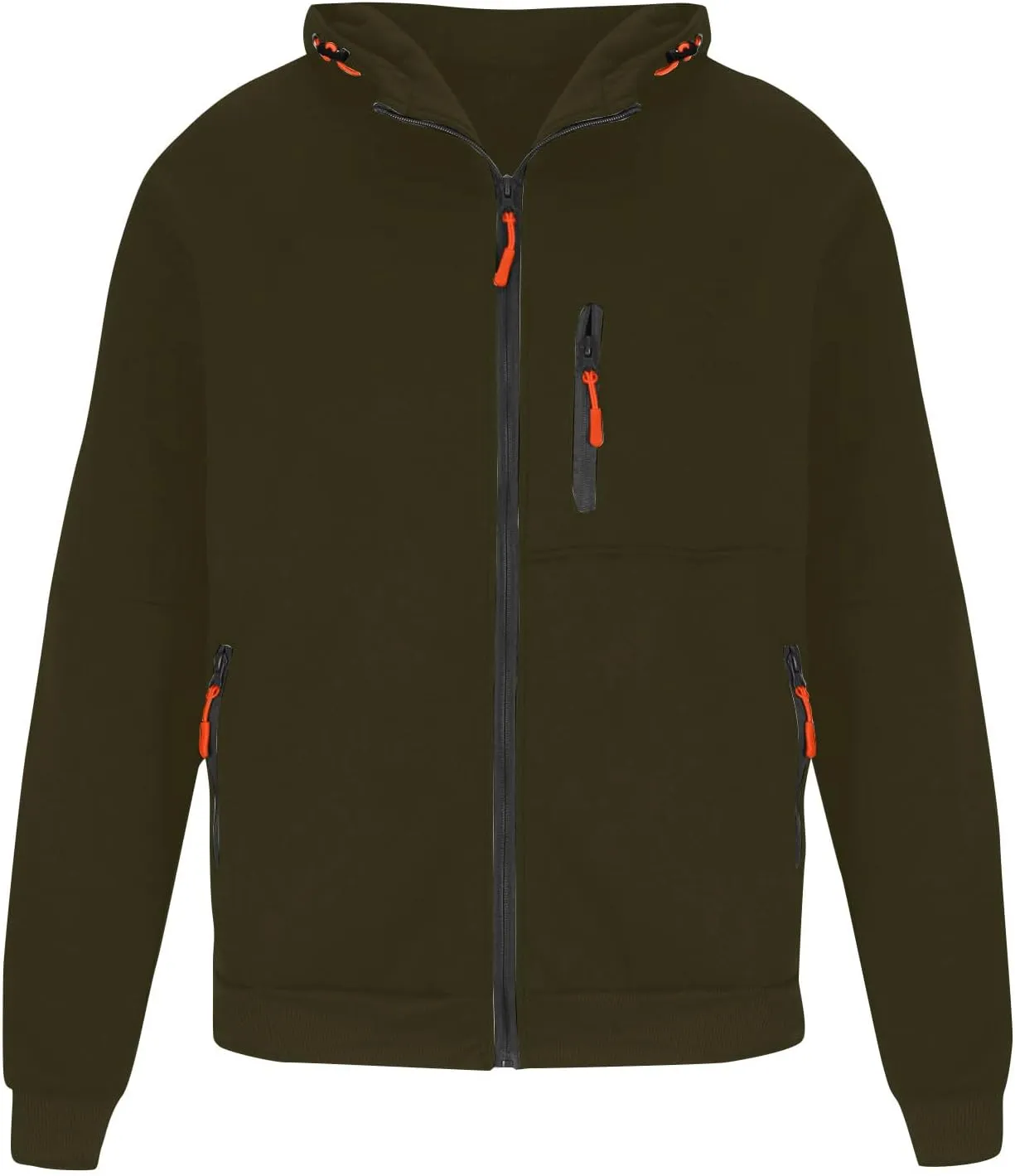 Men Zip up Hoodie Plain Fashion Sweatshirt Lightweight Casual Jackets Fall Sweaters with Pockets