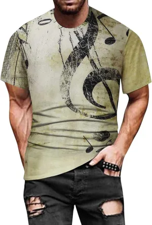 Mens 3D Printed T-Shirt Aloha Hipster Hip Hop Pullover Tees Workout Colour Block Gym Muscle Top Vintage Blouse