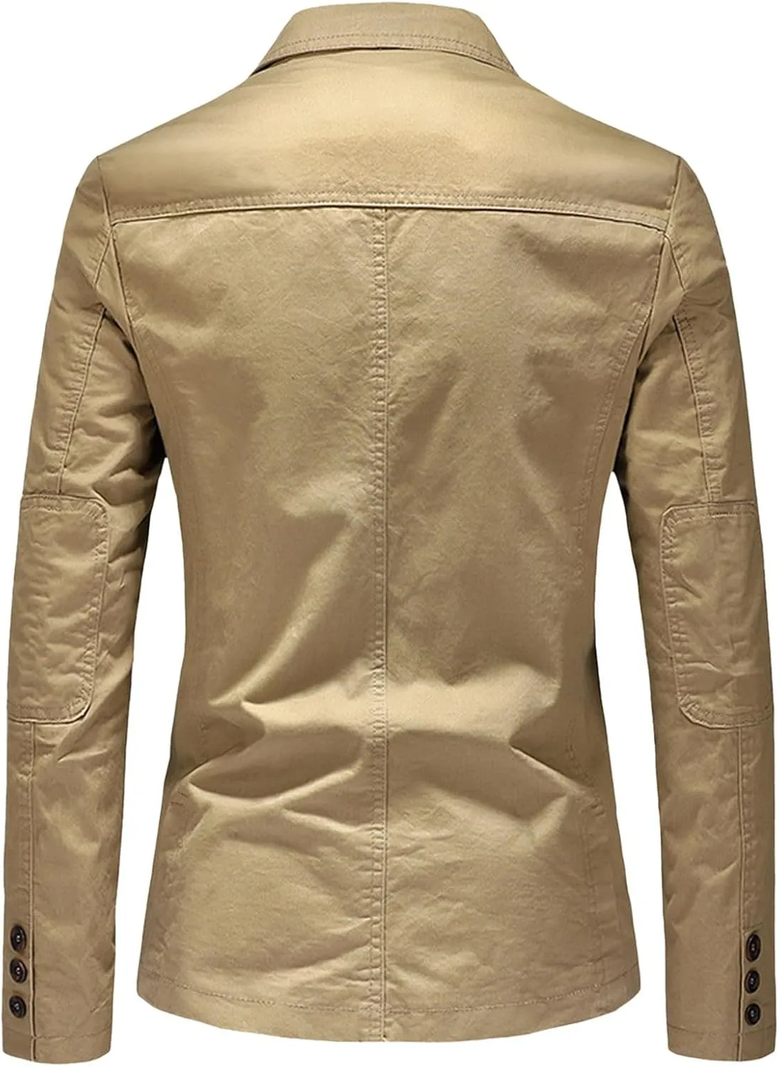 Mens Blazer Casual Classic Vintage Shirt Suit Jacket Solid Daily Lightweight Three Button Sports Coat with Pockets