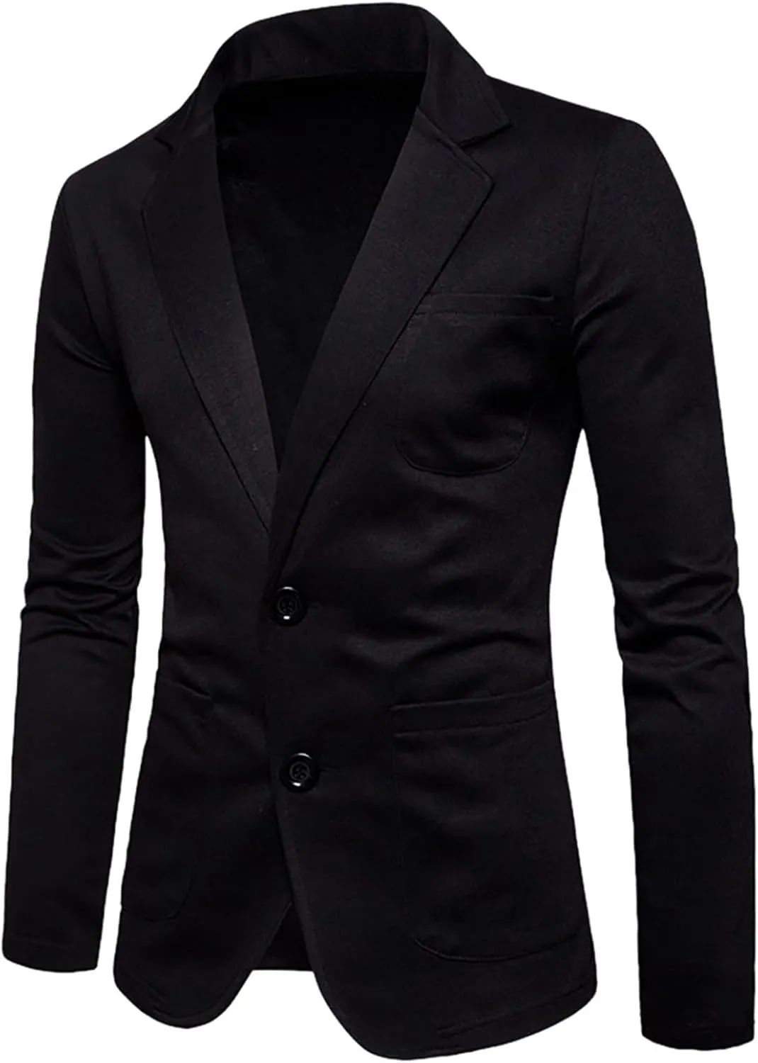 Mens Casual Blazer Slim Fit Two Botton Lightweight Suit Jacket Daily Solid Formal Business Sports Coat with Pockets