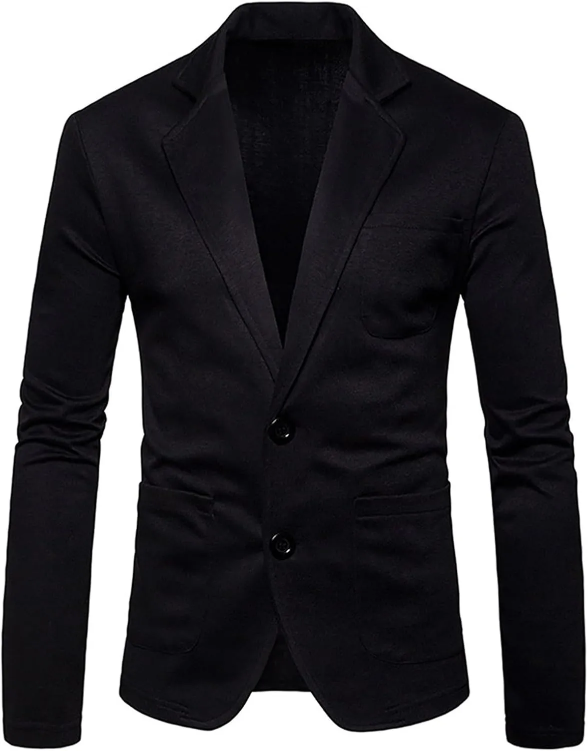 Mens Casual Blazer Slim Fit Two Botton Lightweight Suit Jacket Daily Solid Formal Business Sports Coat with Pockets