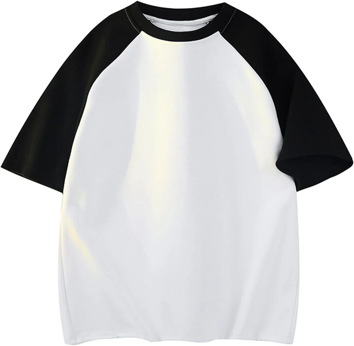 Men's Casual Color Block Tshirt Short Sleeve Loose Fit Breathable Top Quick Dry Raglan Sleeve Gym Running Casual Sport Wear