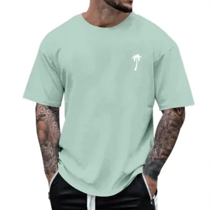 Men's Coconut Printed Graphic Tees Soft Lightweight Crew Neck Short Sleeve T-Shirts Casual Summer Streetwear