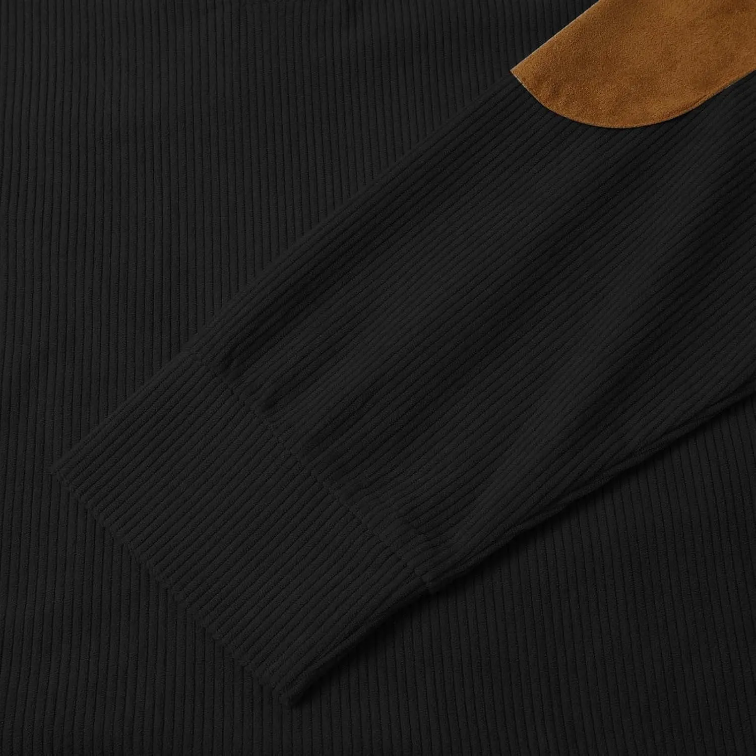Men's Corduroy Sweatshirt Casual Long Sleeve Stand Collar Button Pullover Sweatshirts Lightweight Big and Tall Hoodie