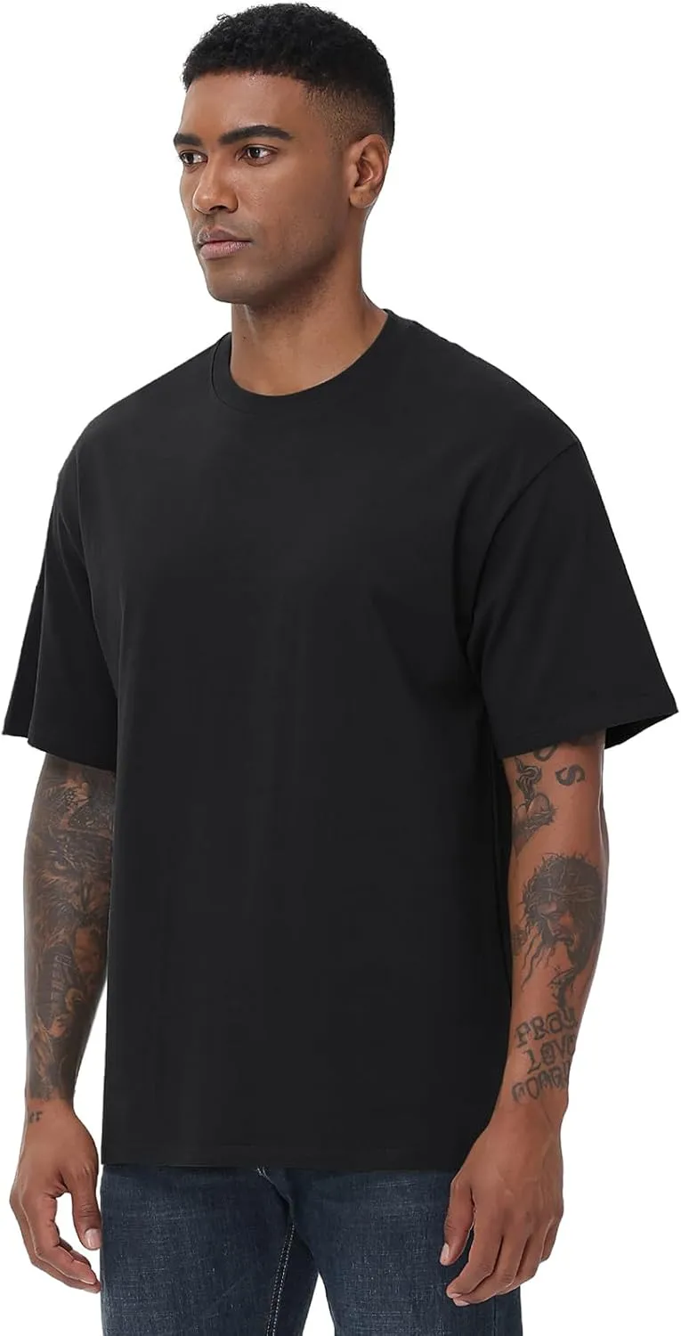 Mens Cotton T Shirts Short Sleeve Crew Neck Basic T-Shirt Essentials Crewneck Cotton T-Shirts Tees for Men