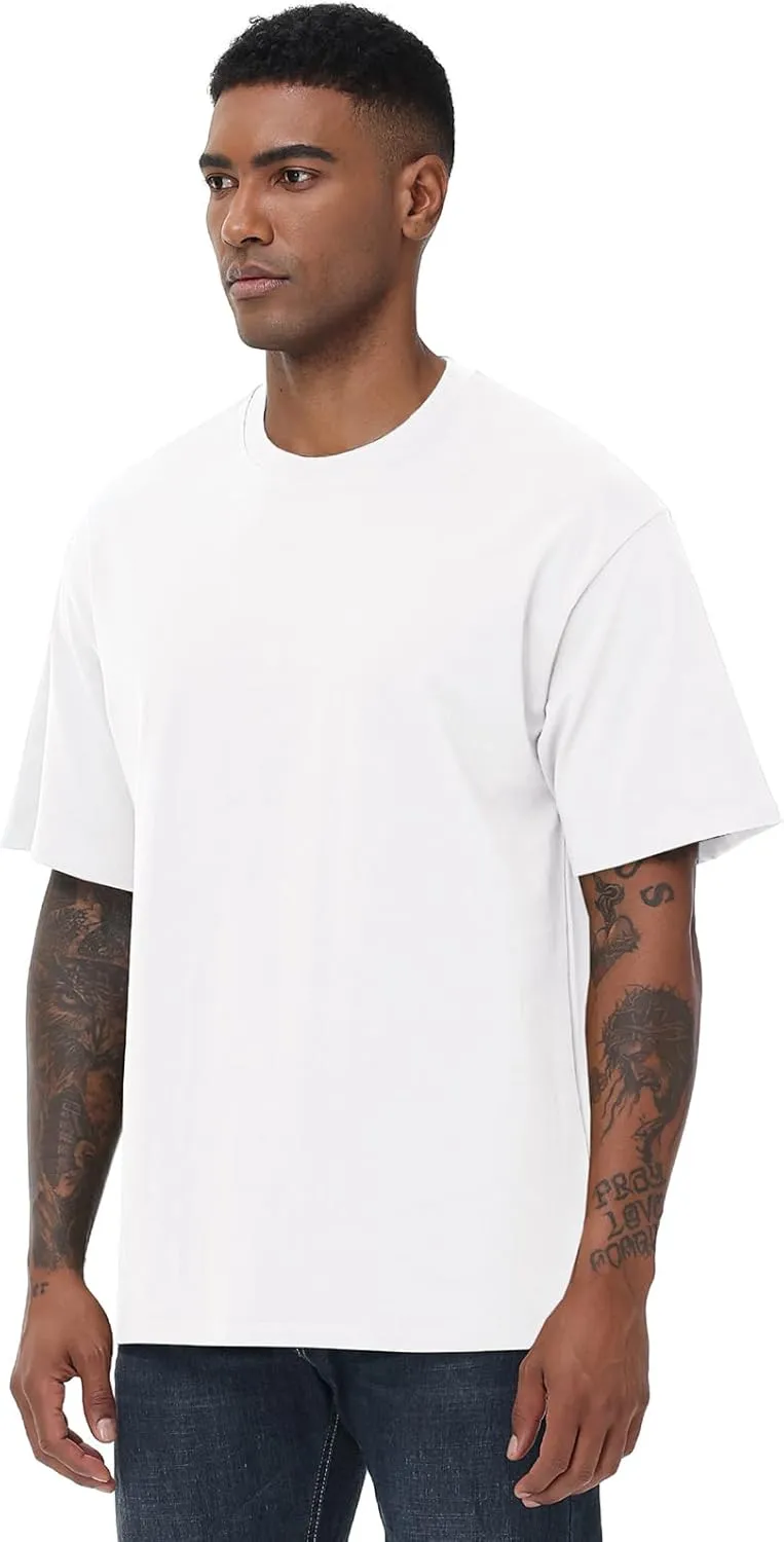 Mens Cotton T Shirts Short Sleeve Crew Neck Basic T-Shirt Essentials Crewneck Cotton T-Shirts Tees for Men