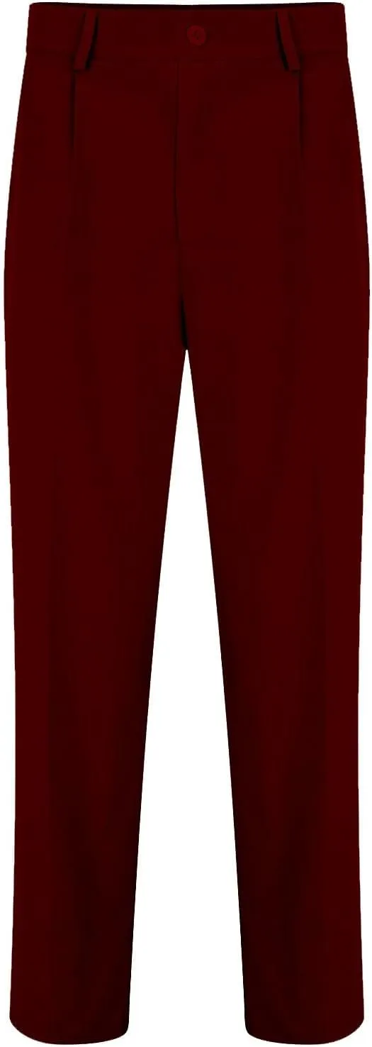 Mens Dress Pants Wide Leg Pleat Front Long Pants High Waisted Button Zipper Fly Suit Trousers Business Work Clothes