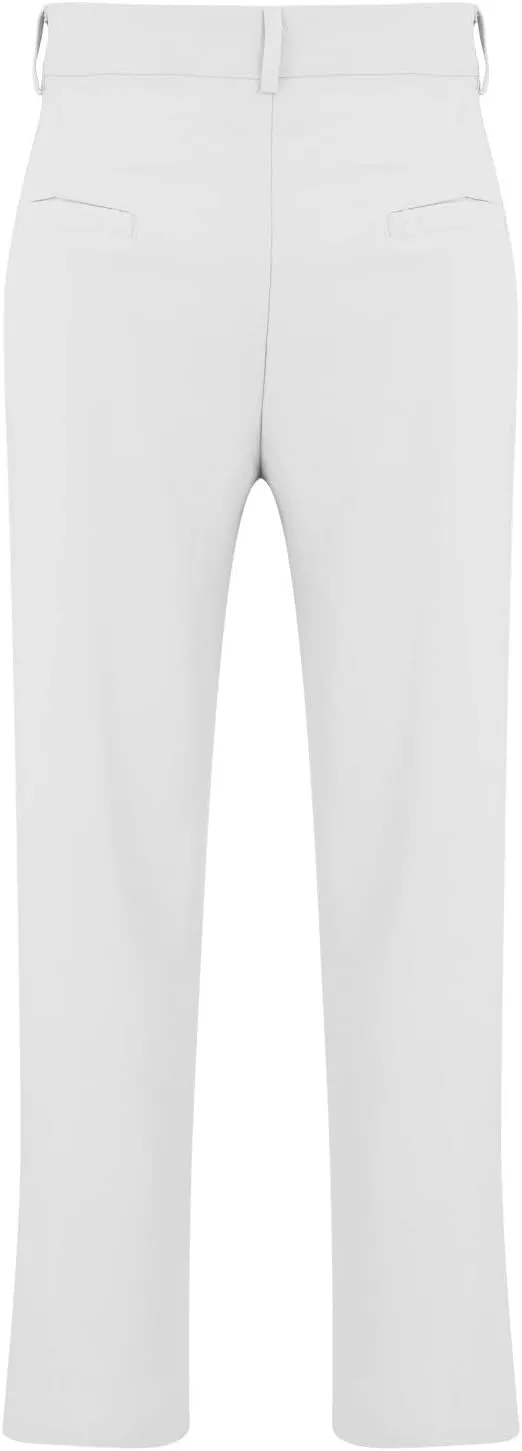 Mens Dress Pants Wide Leg Pleat Front Long Pants High Waisted Button Zipper Fly Suit Trousers Business Work Clothes