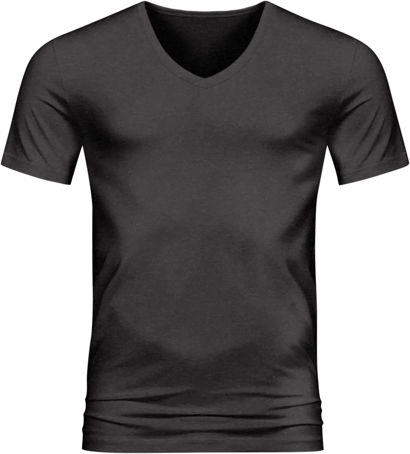 Mens Fitness V Neck Tshirts Plus Size Quick Dry Short Sleeve Stretch Casual Training Tops Workout Gym Running Muscle Shirts