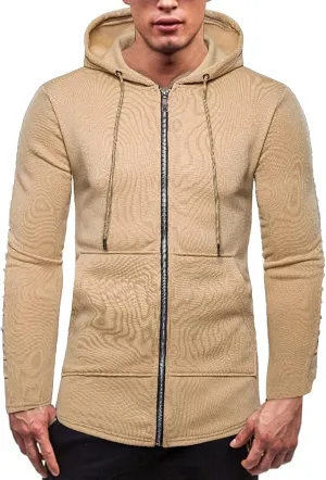 Men's Graphic Hoodies Casual Camouflage Sports Sweatshirt Long Sleeve Zipper Hooded Jacket Coat
