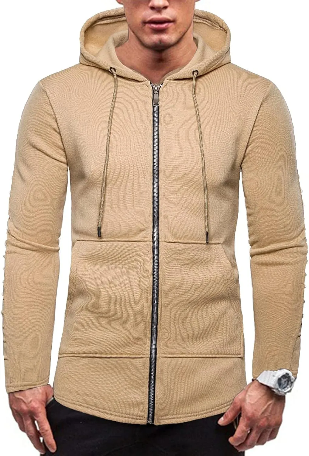 Men's Graphic Hoodies Casual Camouflage Sports Sweatshirt Long Sleeve Zipper Hooded Jacket Coat