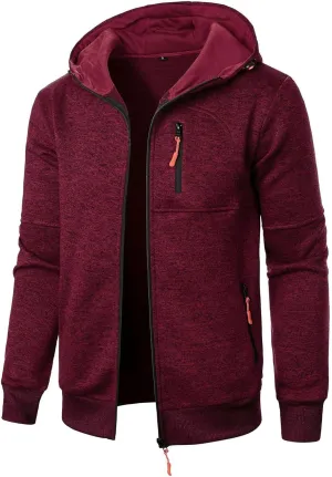Mens Hoodies Jacket Winter Clothes For Sports Fashion Casual Long Sleeve Zip Up Loose Hoodies