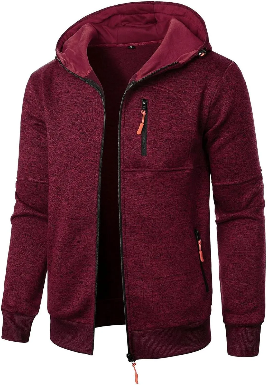 Mens Hoodies Jacket Winter Clothes For Sports Fashion Casual Long Sleeve Zip Up Loose Hoodies