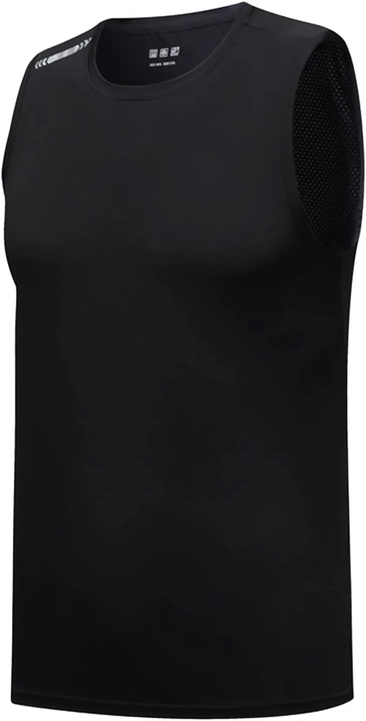 Men's Ice Silk Sport Tank Top Sleeveless Quick Dry Training Shirt Lightweight Breathable Gym Workout Cooling Muscle Shirt