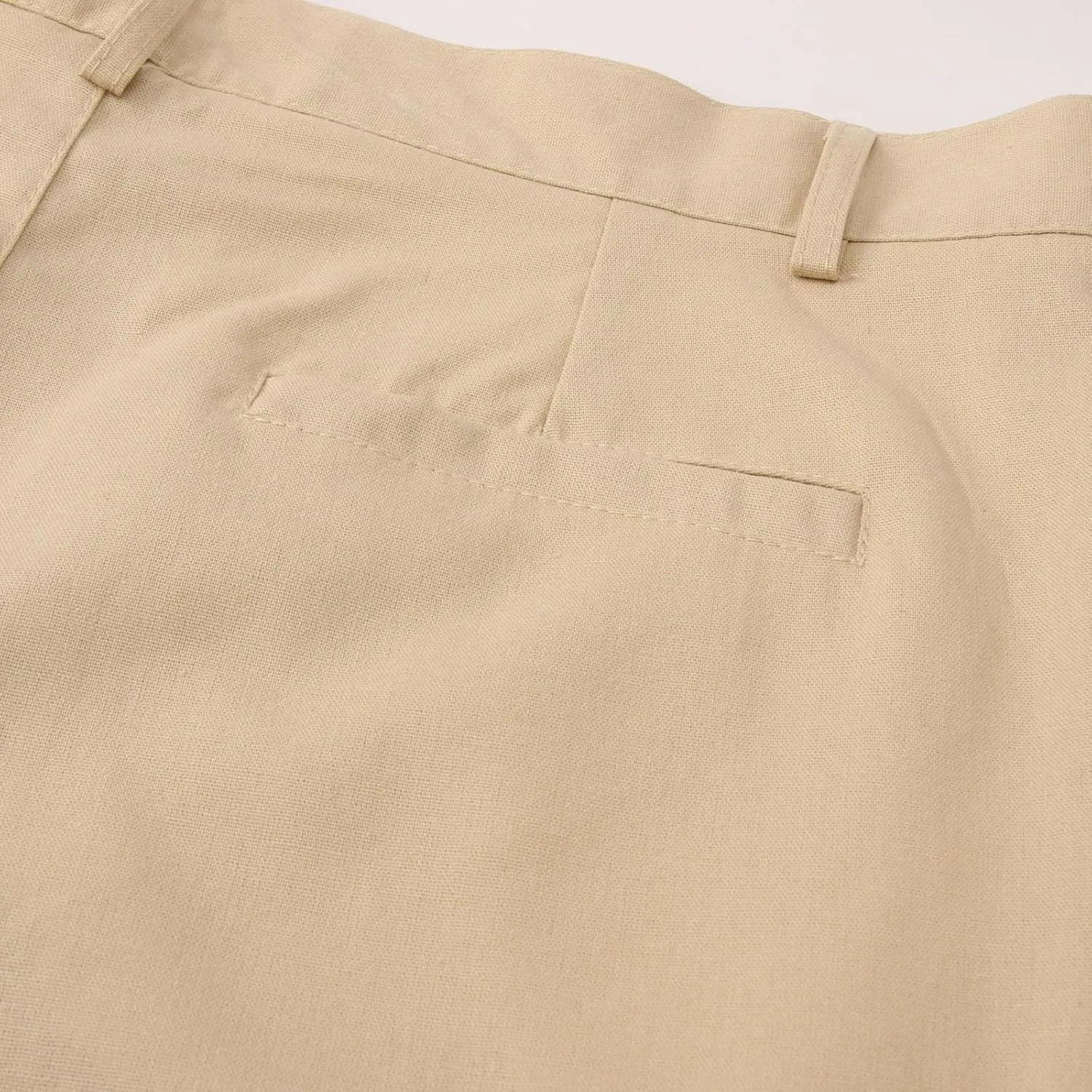 Mens Linen Dress Pants Casual Straight Leg Lounge Formal Business Trousers Baggy for Men Hemp Clothing