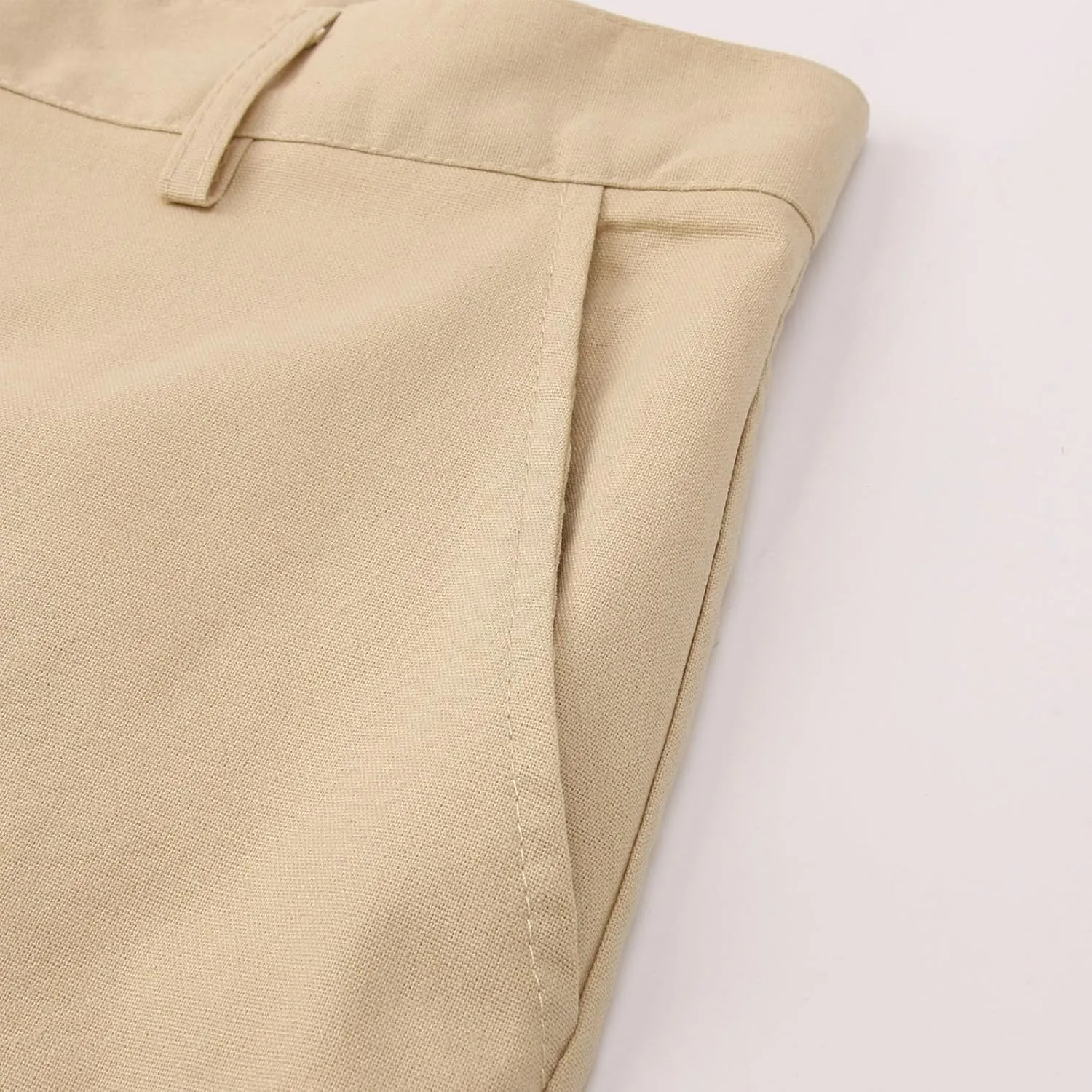 Mens Linen Dress Pants Casual Straight Leg Lounge Formal Business Trousers Baggy for Men Hemp Clothing