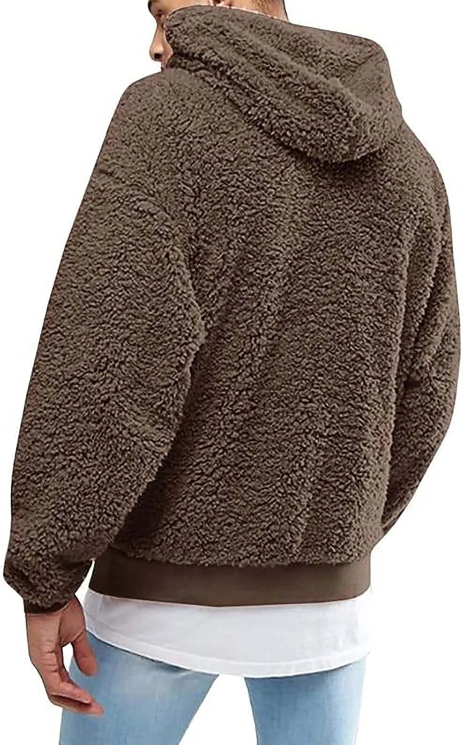 Mens Long Sleeve Hoodies Men's Casual Hoodie Sweatshirt Jacket Plush Sweater Top Lightweight Hoodies for Men