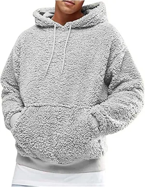 Mens Long Sleeve Hoodies Men's Casual Hoodie Sweatshirt Jacket Plush Sweater Top Lightweight Hoodies for Men